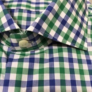 Caliban Italian luxury beautiful shirt 17.5/44 slim(Fit is 43~42US) NWT$395